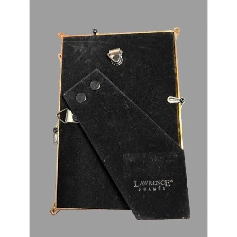 Lawrence France Easel Hanging Metal Frame for Photos/Pictures Gold Tone 6